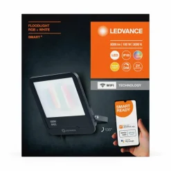 Wifi Lampadaire Luminaires Ledvance LED Noir, 1 lumière, Changeur de couleurs