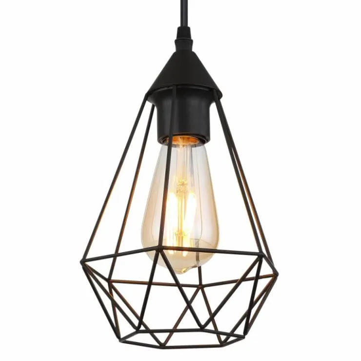 Luminaires Globo Lighting Suspensions|Zachary Suspension Noir, 1 lumière
