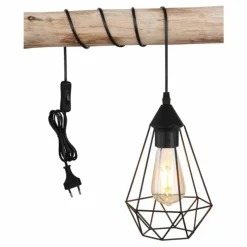 Luminaires Globo Lighting Suspensions|Zachary Suspension Noir, 1 lumière