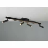 Luminaires Trio Éclairage Led|Zeno Plafonnier LED Noir, 5 lumières, Télécommandes
