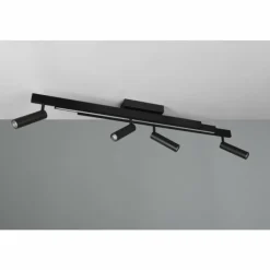 Luminaires Trio Éclairage Led|Zeno Plafonnier LED Noir, 5 lumières, Télécommandes